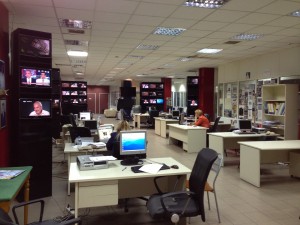 Het redactielokaal van ERT