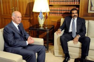 Papandreou en de Emir van Qatar