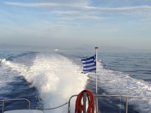 Aan boord van een boot van de Griekse kustwacht