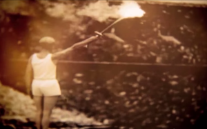 Beeld van de Olympische Spelen van 1936 in een toeristische video over Griekenland